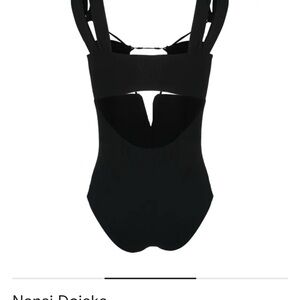 Nensi Dojaka Black Cutout Swimsuit